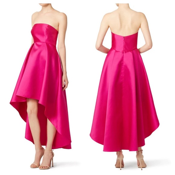 Slate & Willow Dresses & Skirts - SLATE & WILLOW dress pink size 6 Peek Around high low strapless formal prom EUC